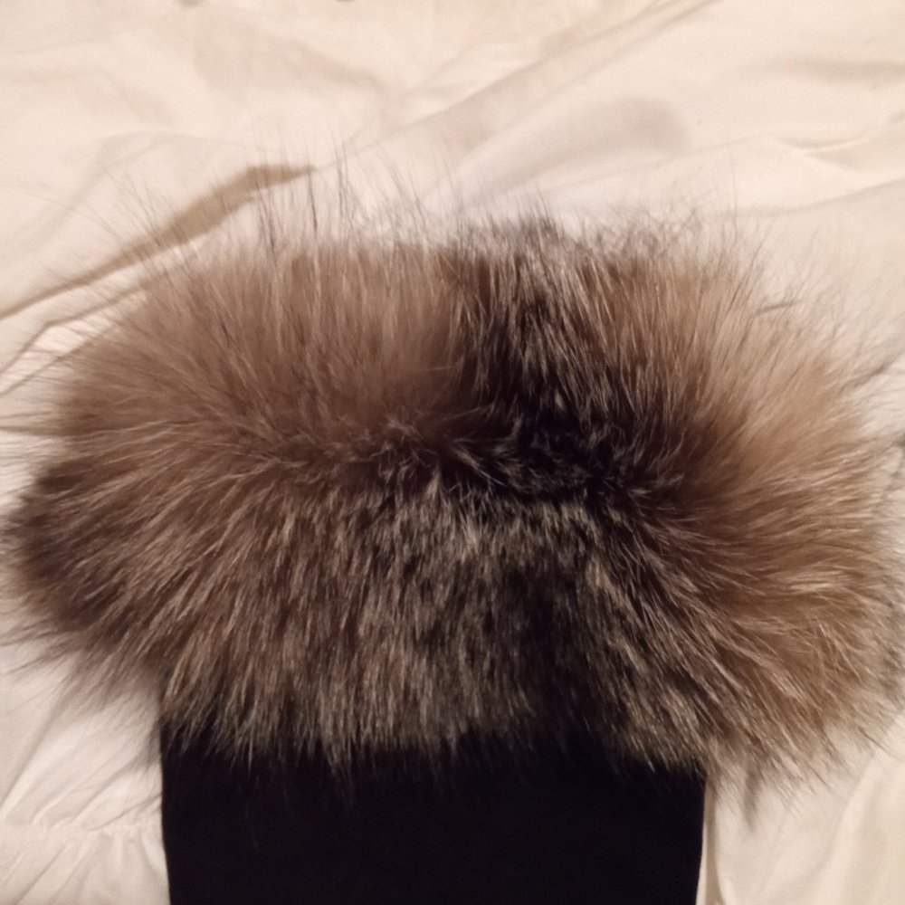 Escada Fox fur black suede boots size 7.5 B